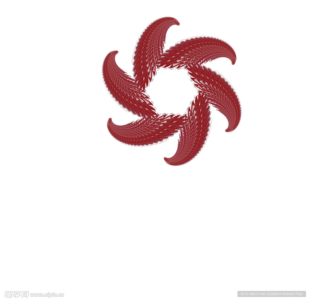 旋转 图案 红色 花纹 设计