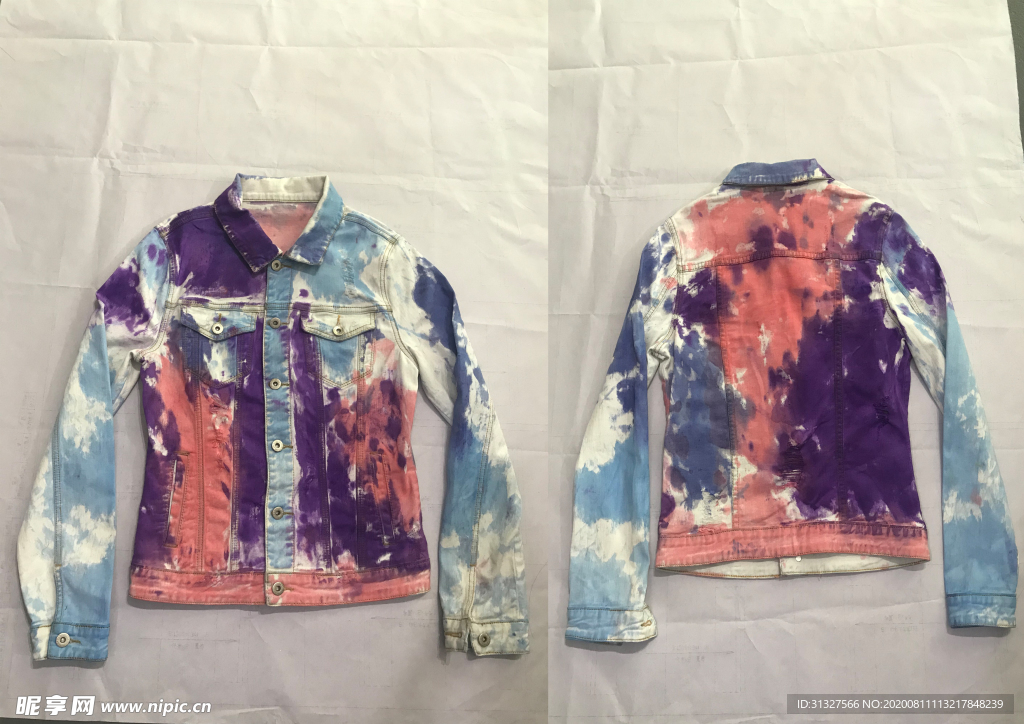 扎染炫酷牛仔上衣