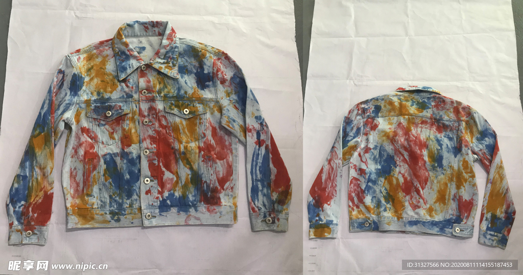 喷绘牛仔外套