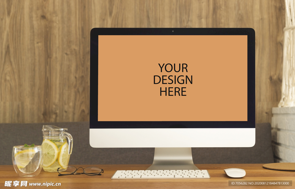 imac苹果电脑桌面样机