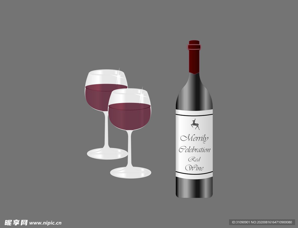 矢量红酒