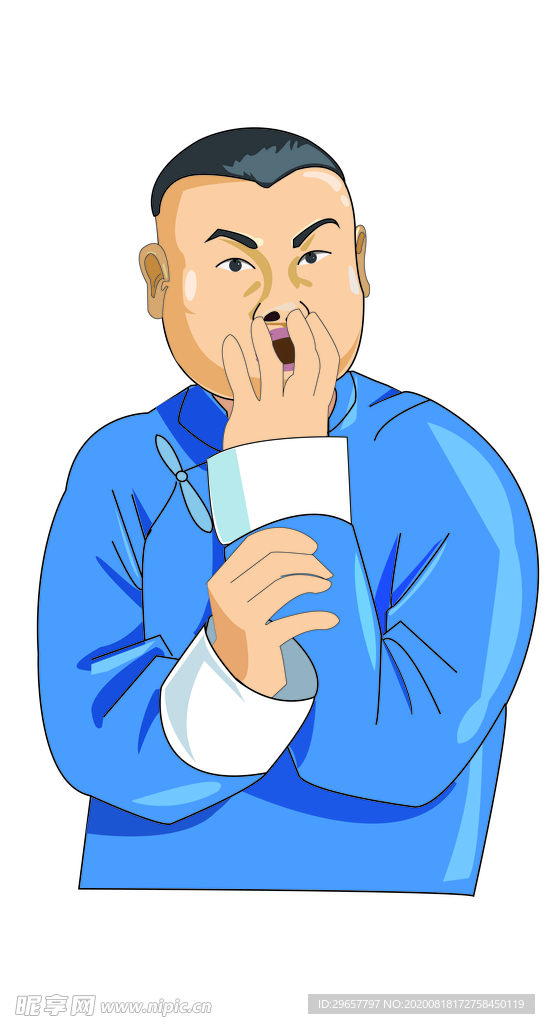 矢量相声演员岳云鹏漫画素材