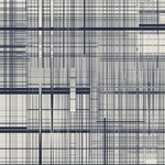 抽象几何条纹印花地毯图案设计