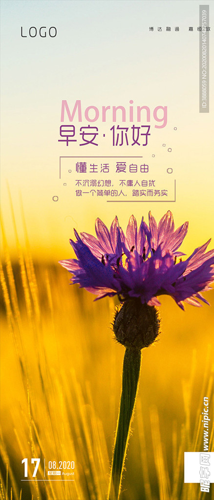 早安 励志 问候 海报