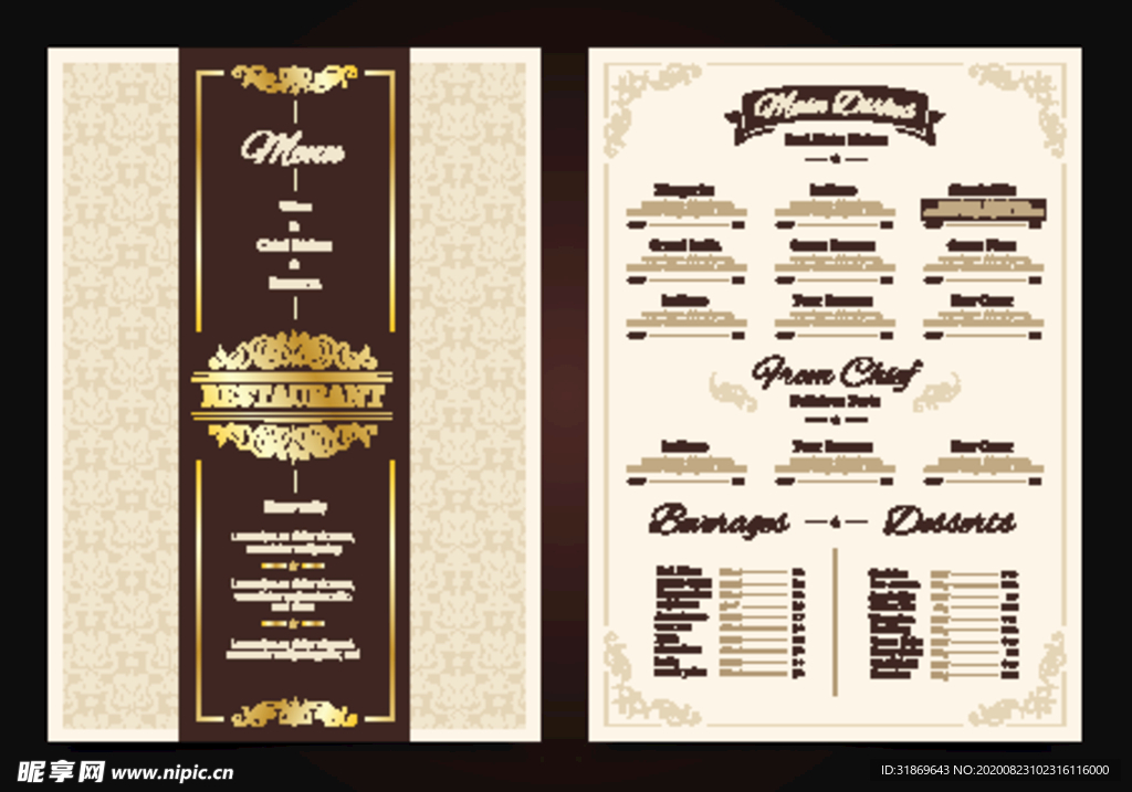 餐牌 价目表 传单图片