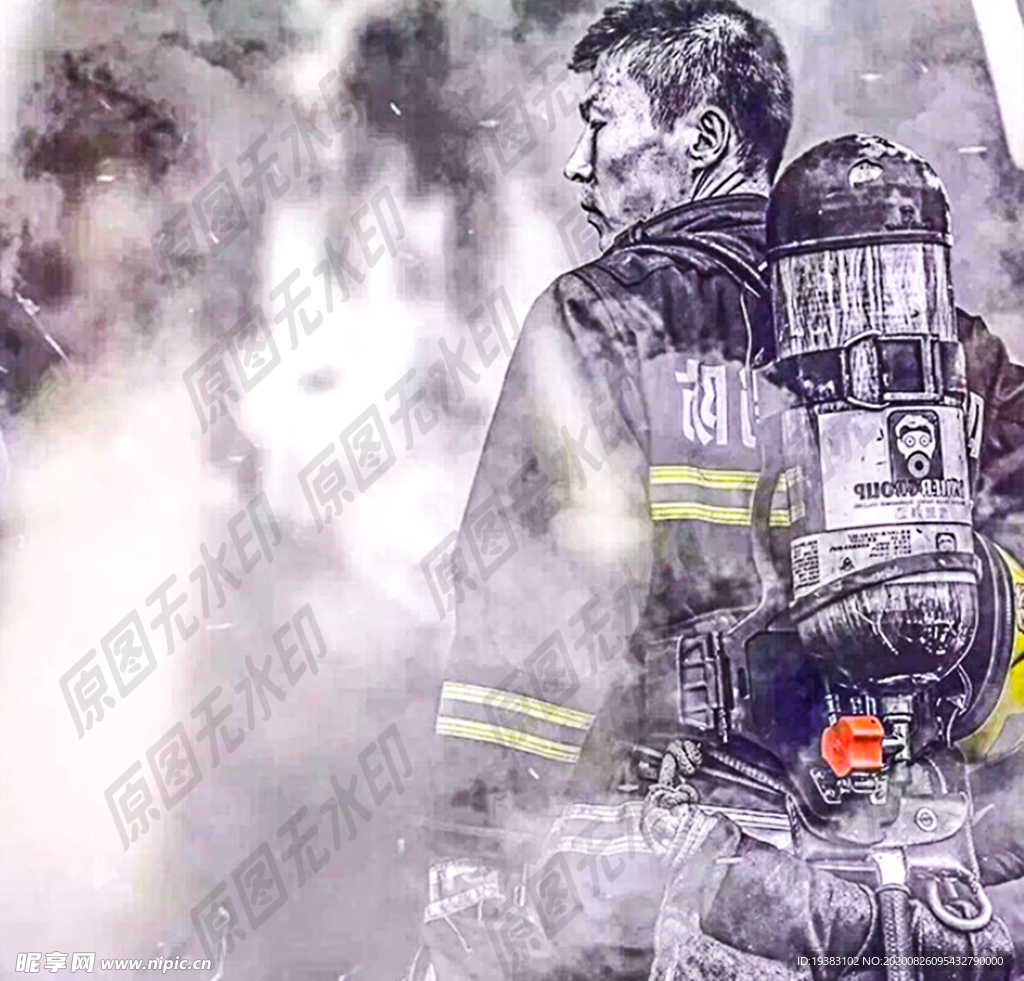 消防英雄插画