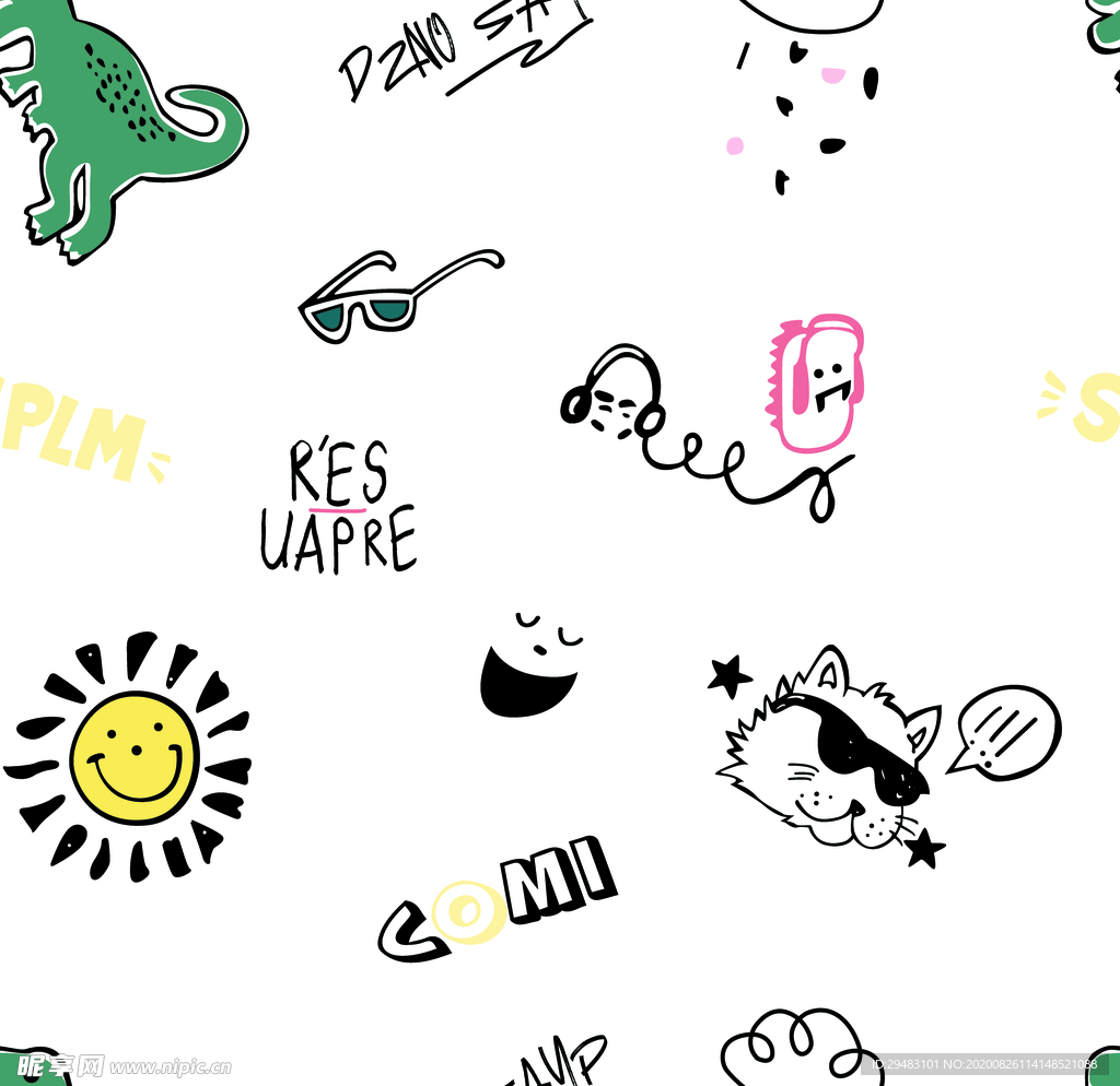 卡通恐龙 卡通图案