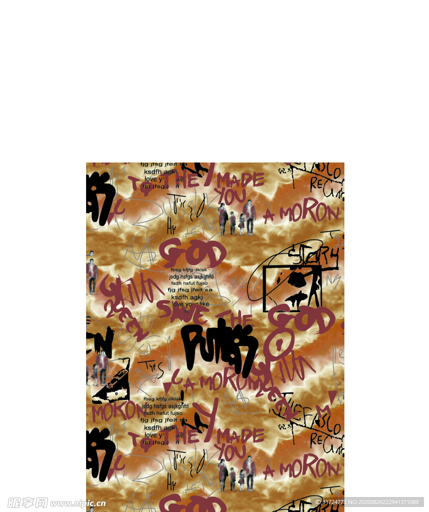 复古 数码印花 男装女装 格