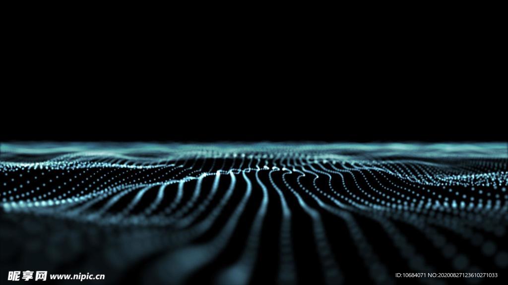 黑色科技波浪背景