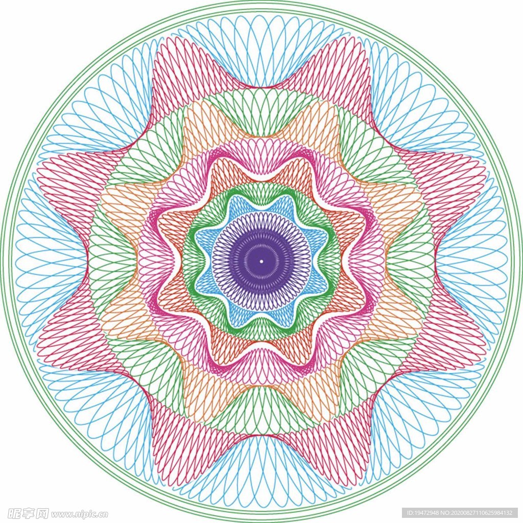 设计 防伪 超线 团花 原创