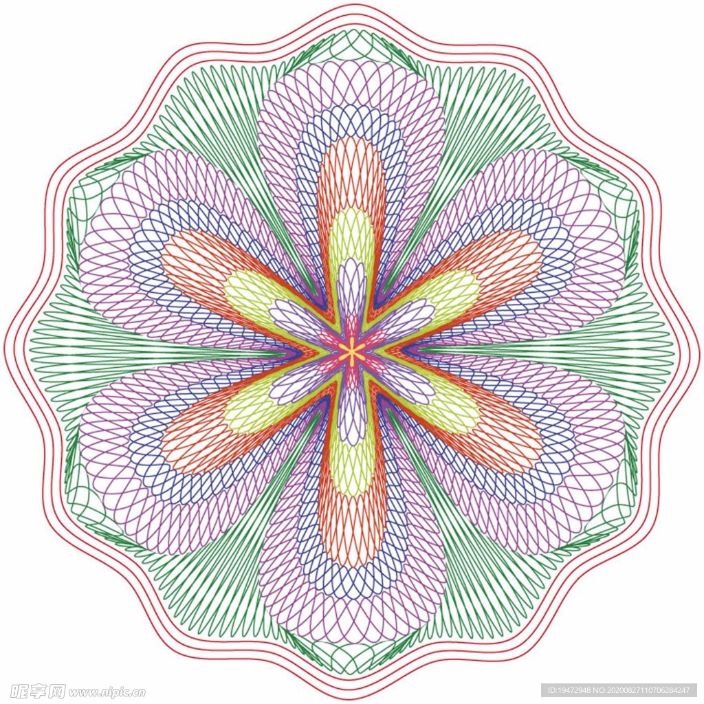 设计 防伪 超线 团花 原创