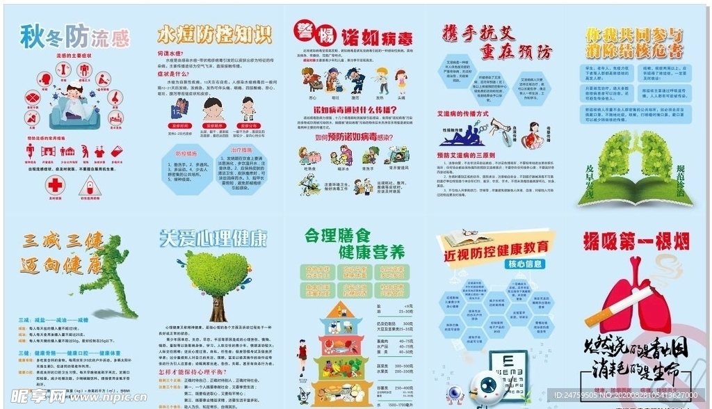 疾控中心健康教育展板