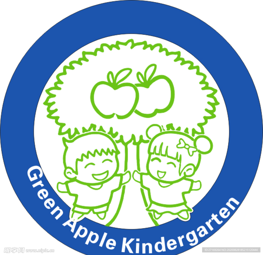 青苹果 幼儿园 logo