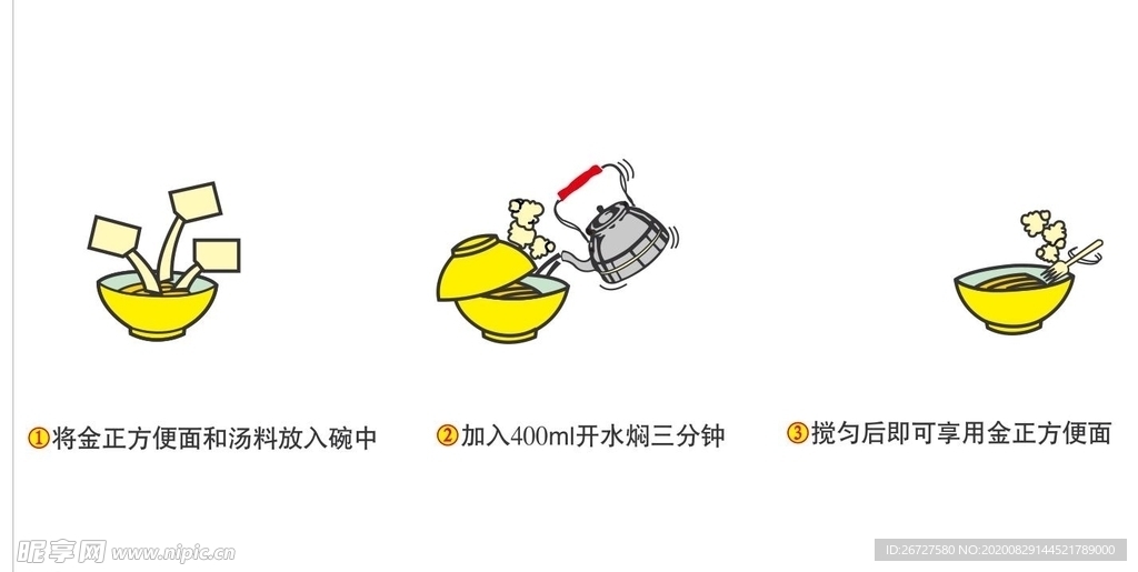 食用方法 步骤 程序 泡面 煮