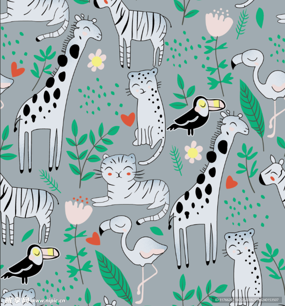 卡通  卡通小鹿  卡通背景