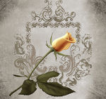 玫瑰高清手绘花卉印花