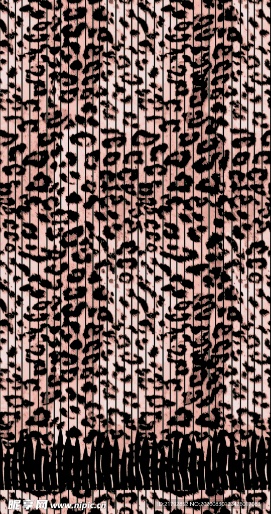 豹纹  数码印花图片 定位花