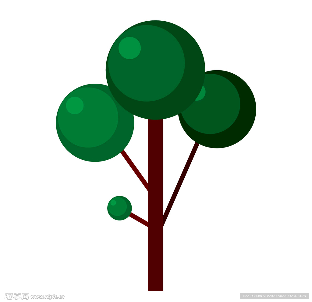 卡通矢量树