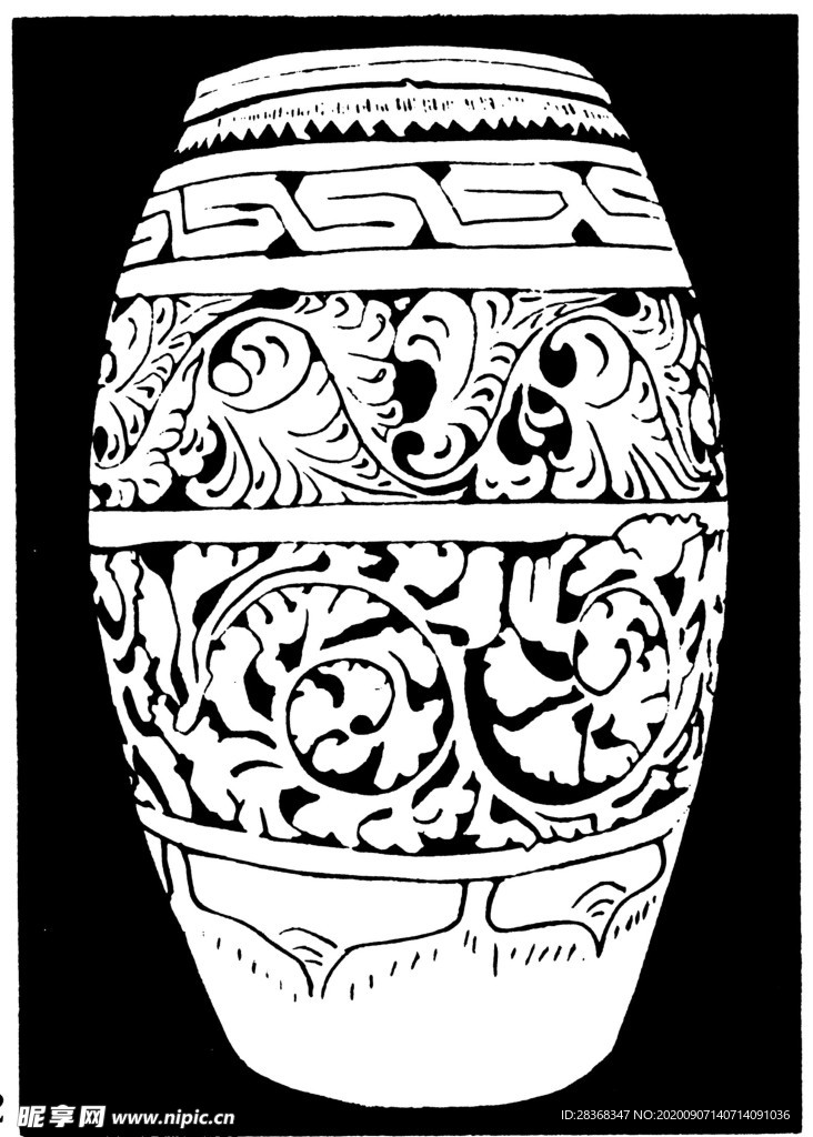 古代罐子花纹