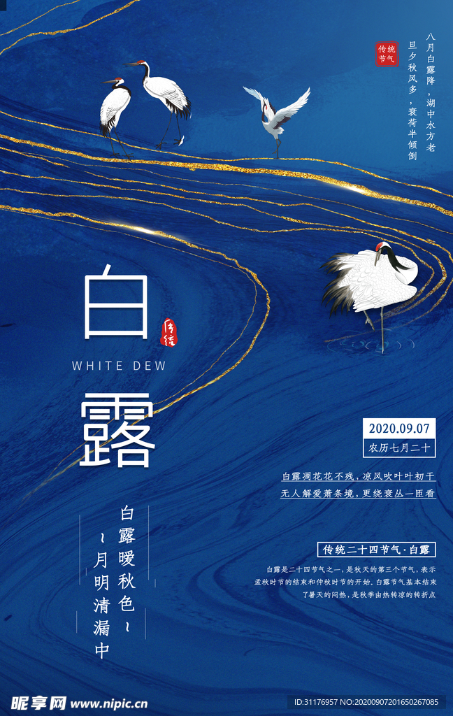 白鹭背景海报模板