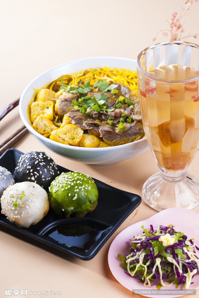 生煎牛肉粉丝汤套餐