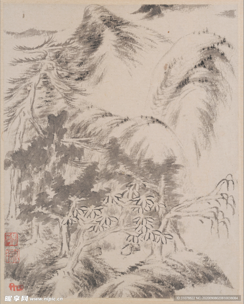 中国风传统水墨画