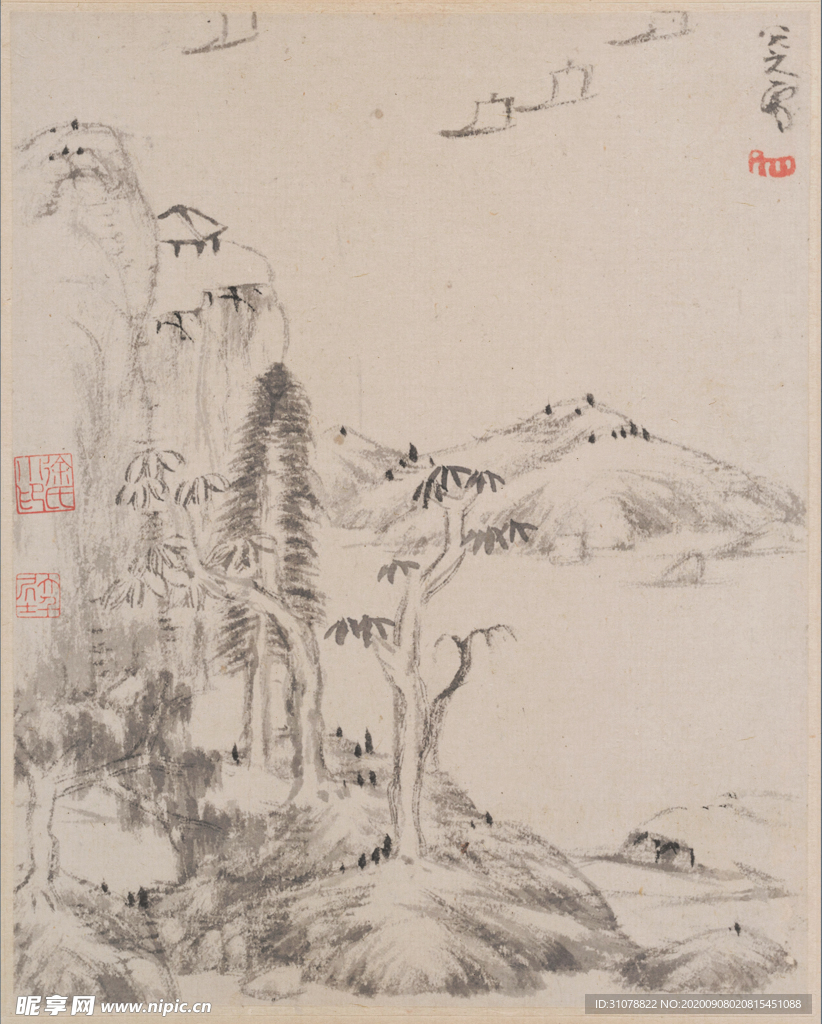 中国风传统水墨画