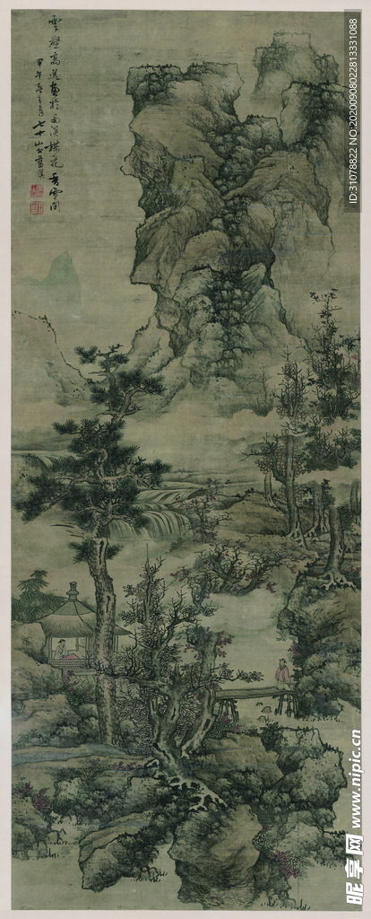 传统山水水墨国画