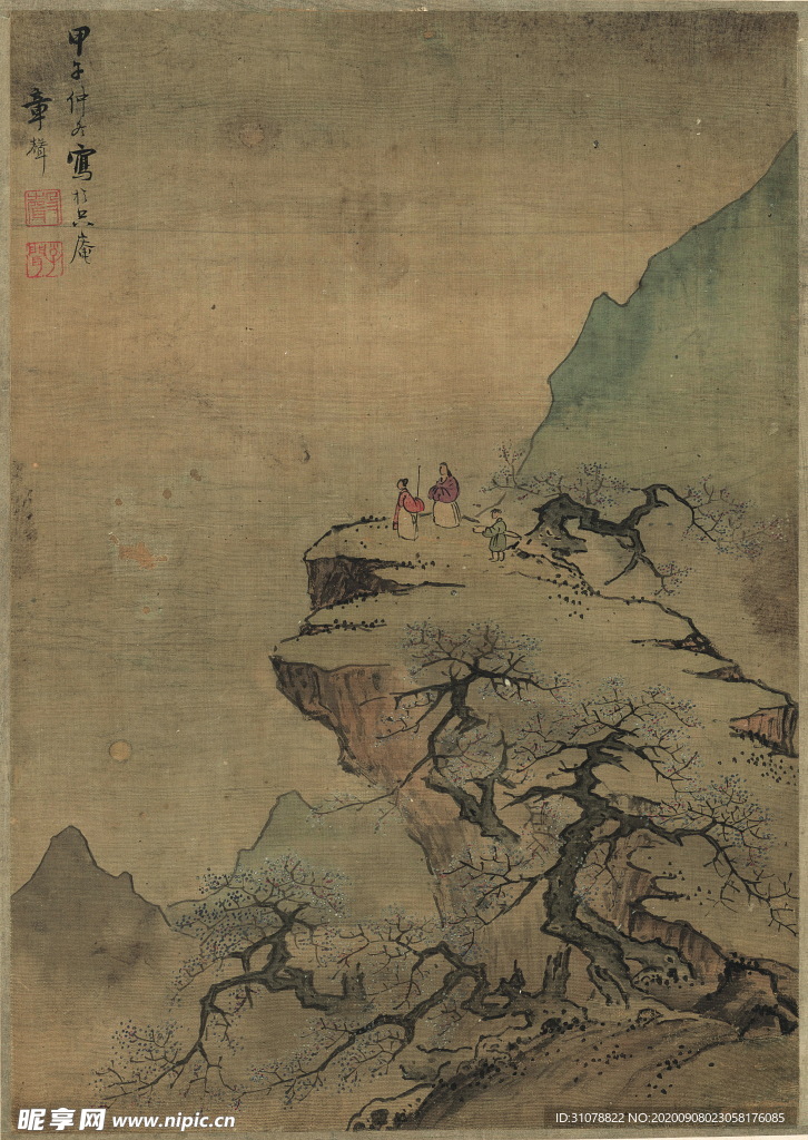 传统山水水墨国画