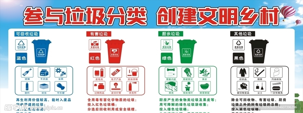 参与垃圾分类创建文明乡村