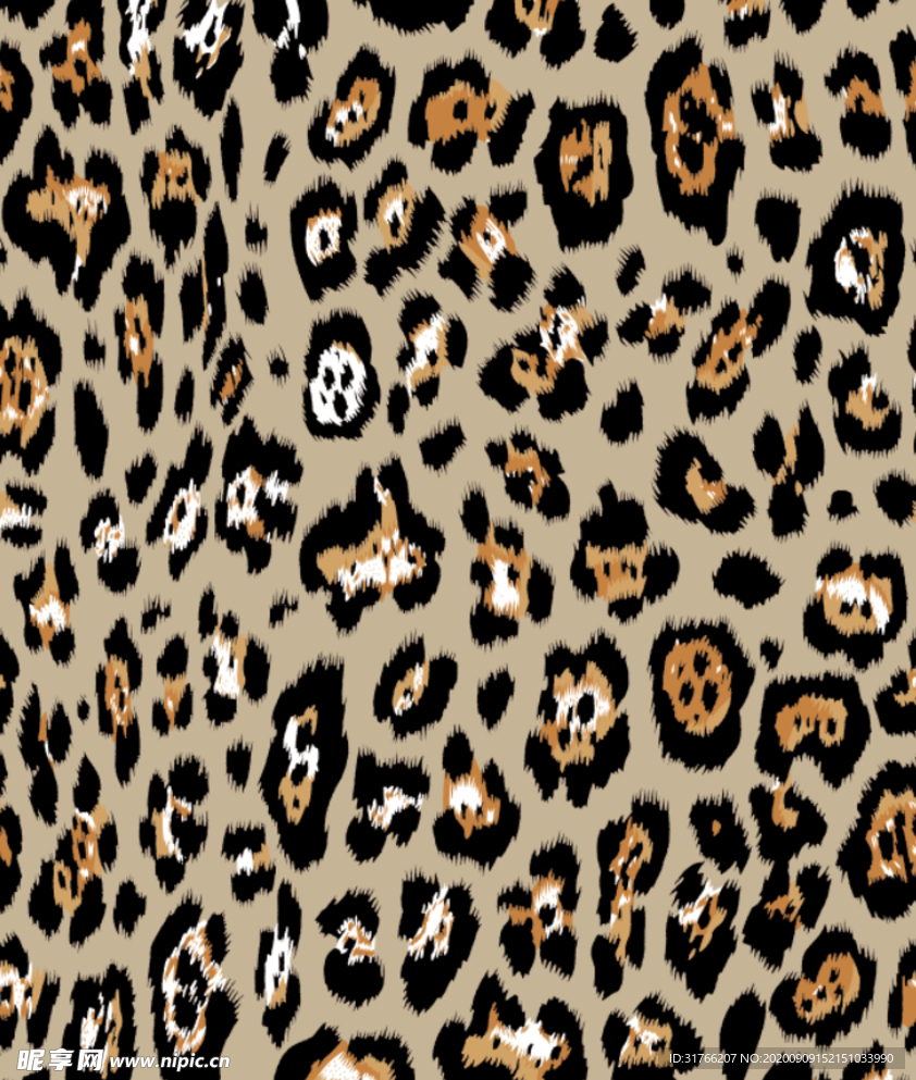 矢量豹纹图案