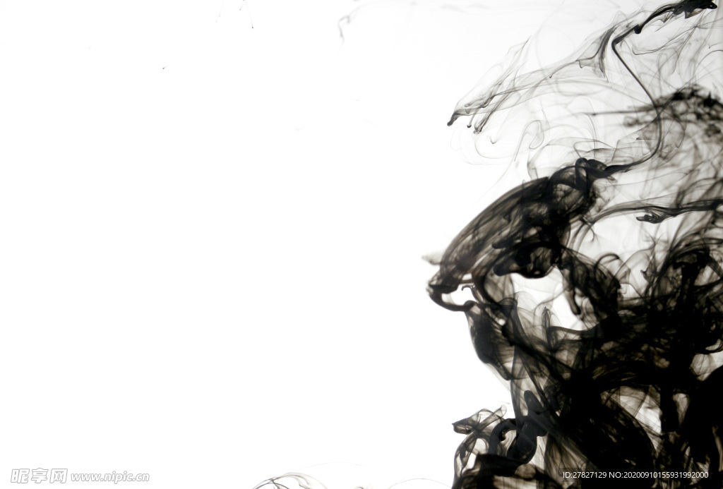 中国风水墨元素晕染素材图