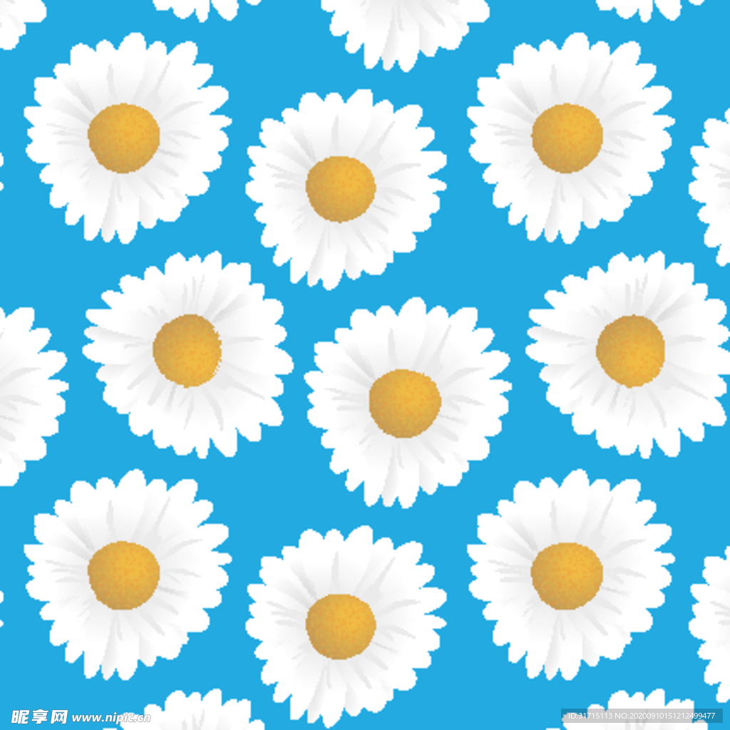 花朵小雏菊图案 底纹矢量