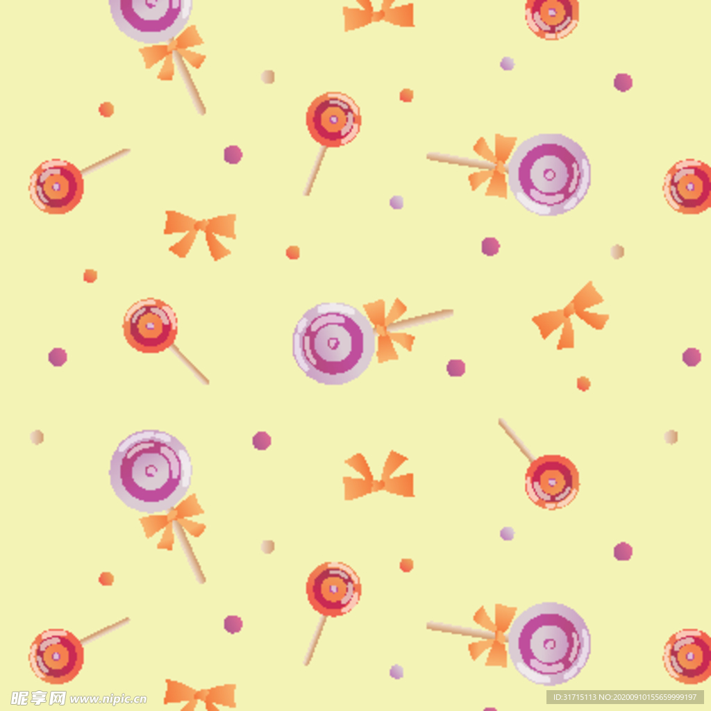零食棒棒糖图案底纹矢量图
