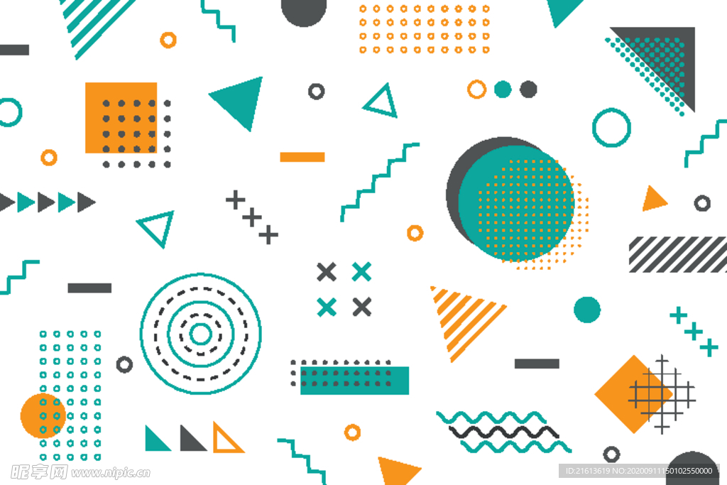 孟菲斯风格创意抽象艺术海报