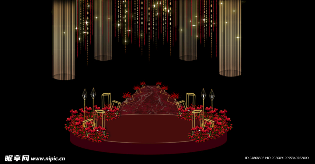 红金婚礼交接区