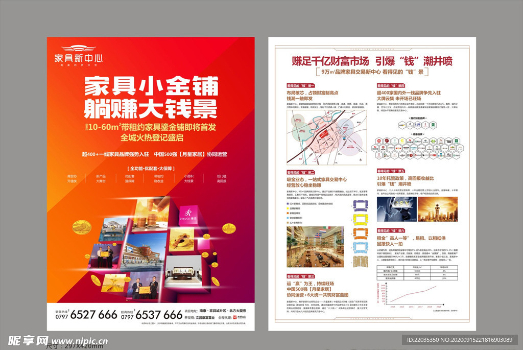 地产商业品牌商铺单张海报