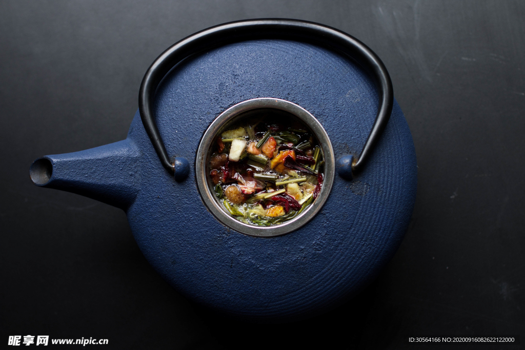 茶壶养生汤复古背景素材