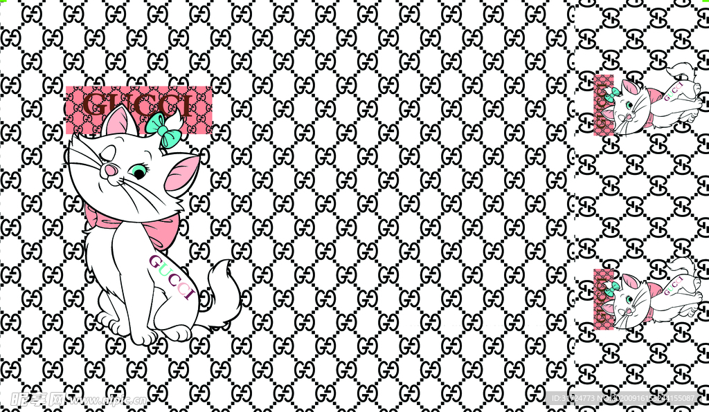 米奇  古驰  字母 数码印花