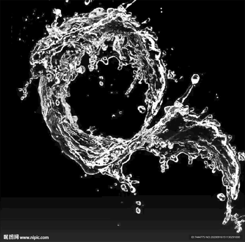 白色水花 透明水花 波浪