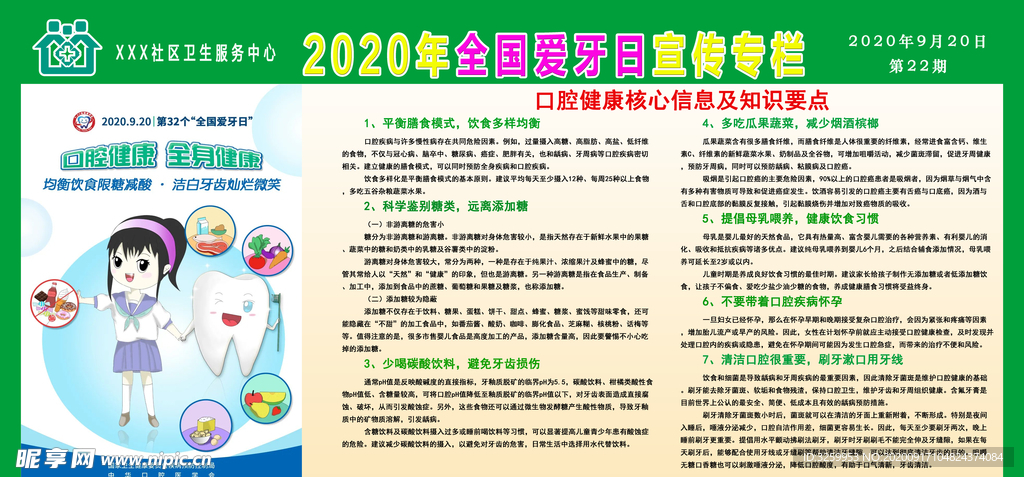 2020年预防出生缺陷日宣传栏