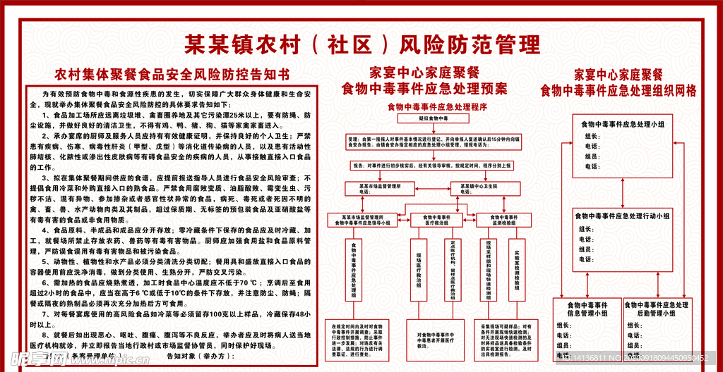 某某镇家宴中心风险防范管理