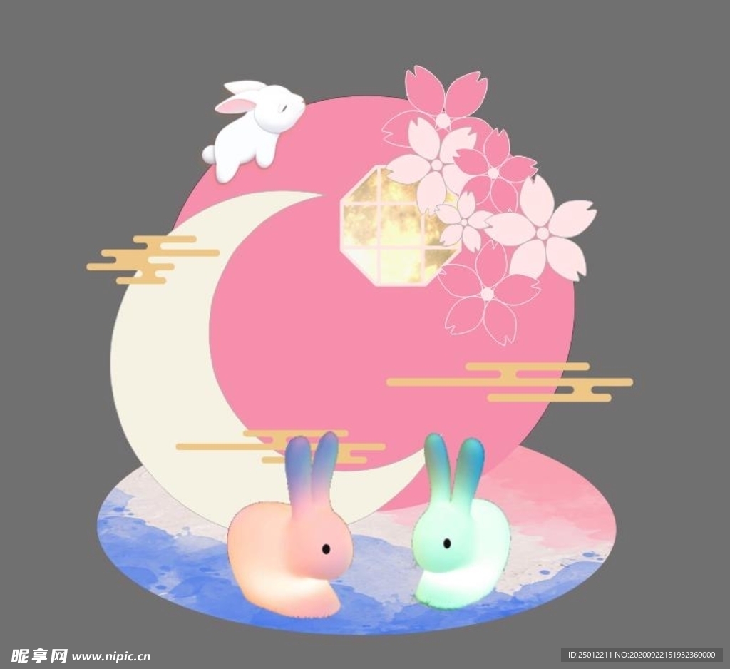 中秋美陈月亮美陈商业美陈网红