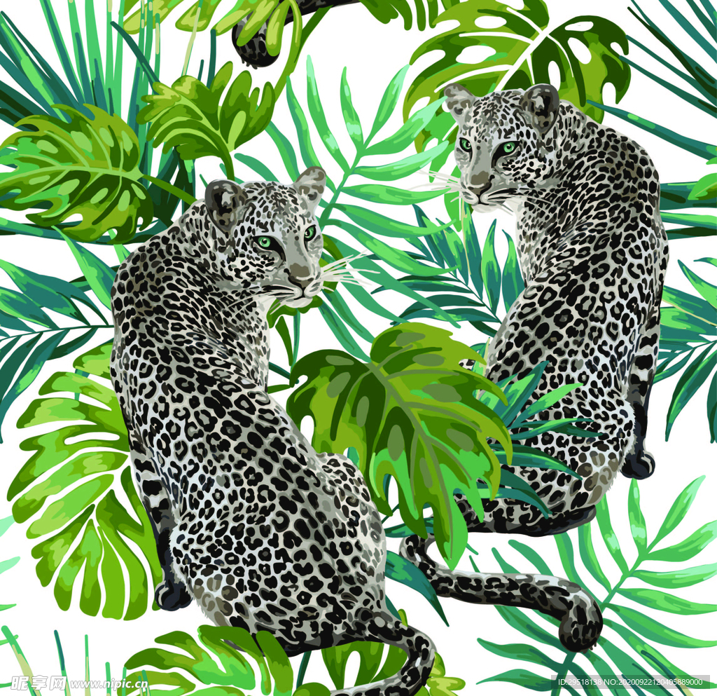 动物 大牌 豹子 老虎 印花