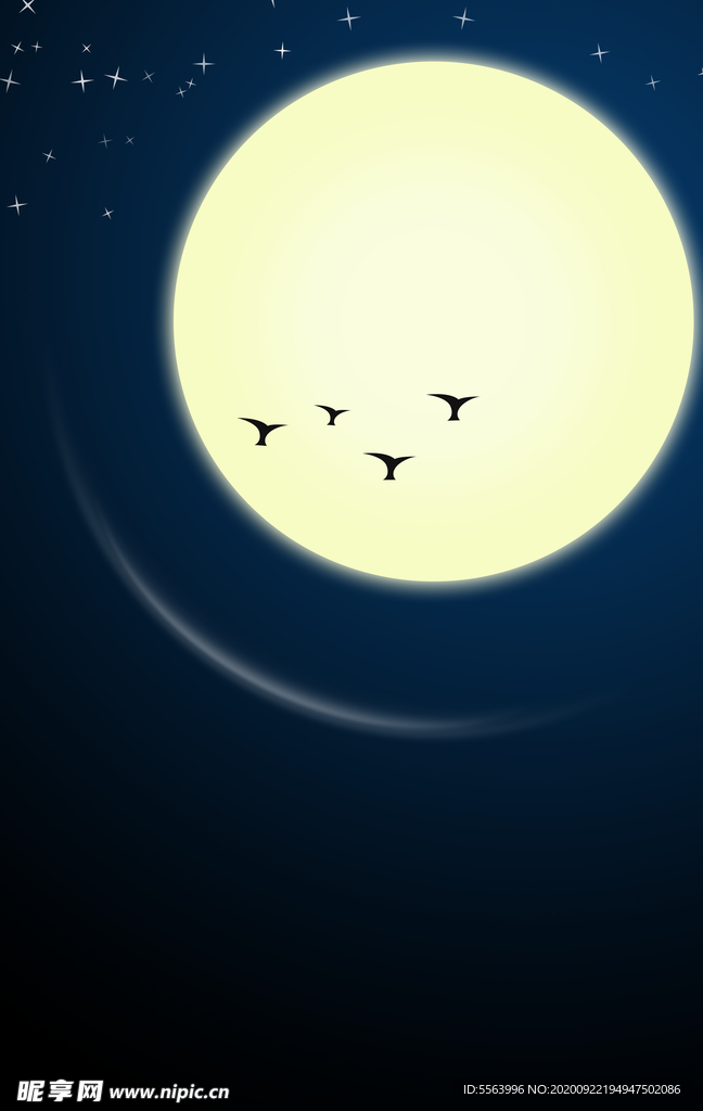 梦幻星空月亮背景