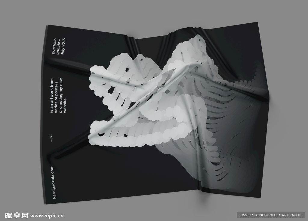 高清褶皱海报样vi机图片