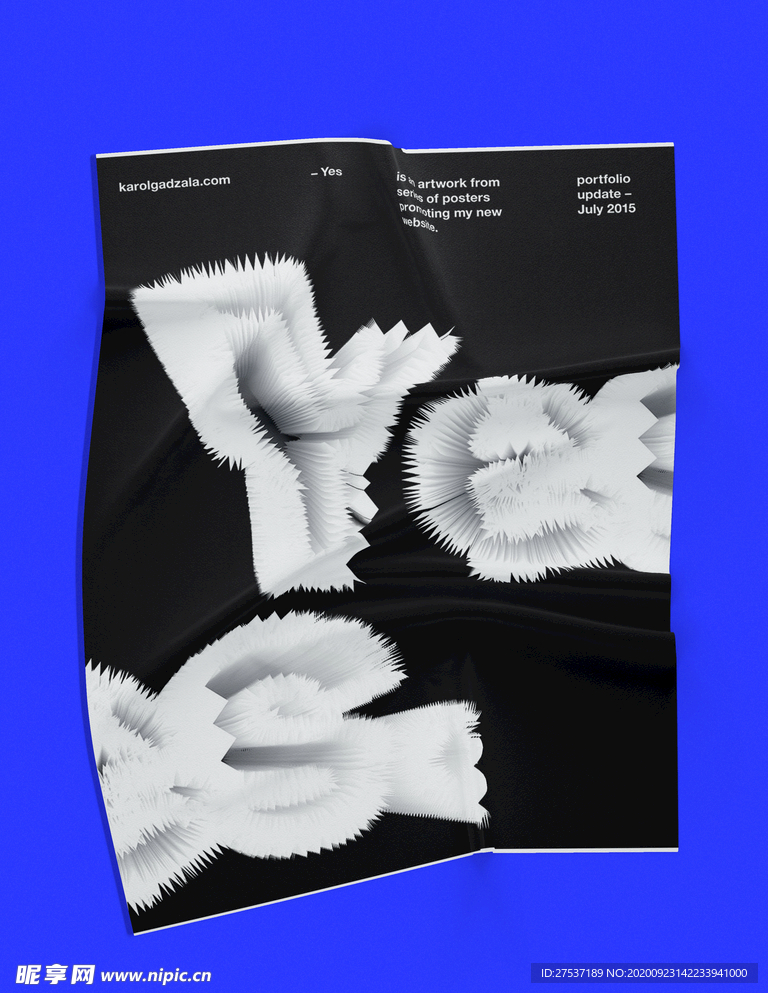 高清褶皱海报样vi机图片