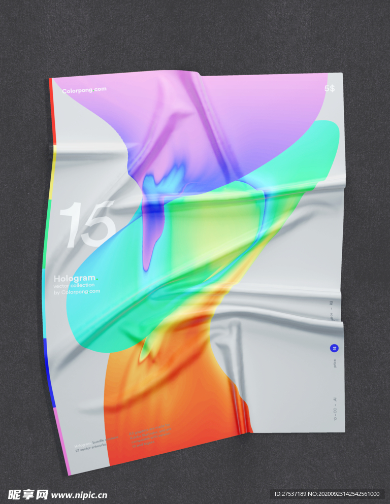 高清褶皱海报样vi机图片