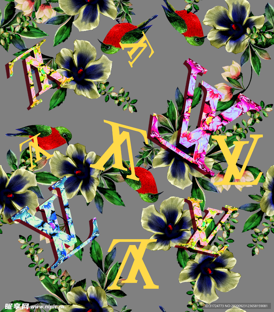 米奇  古驰  字母 数码印花