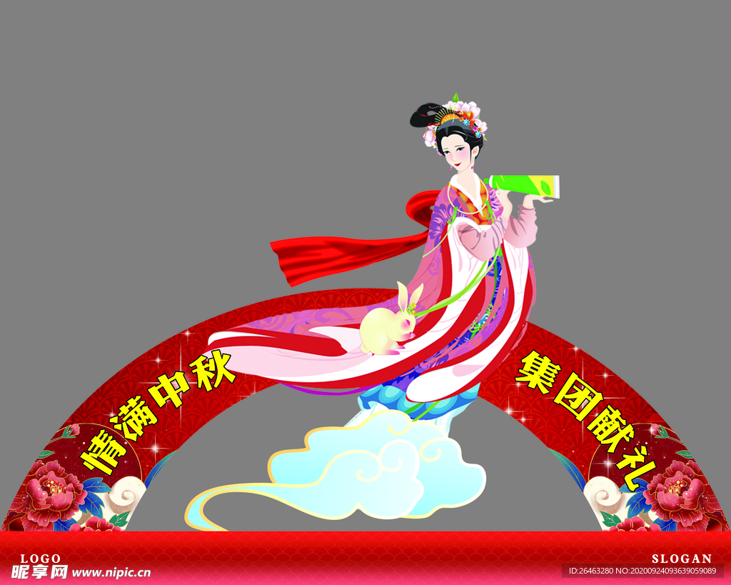 超市中秋异型宣传板